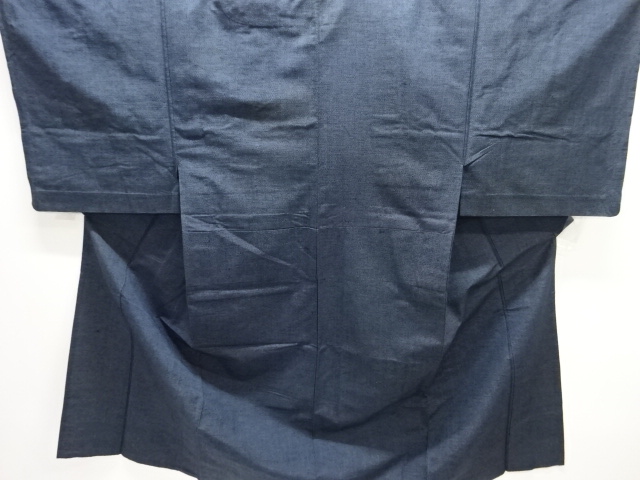 JAPANESE KIMONO / ANTIQUE HITOE MENS KIMONO / SILK / HAND WOVEN TSUMUGI